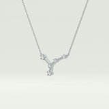 0.116 TCW Round Lab-Grown Diamond Cancer Constellation Necklace