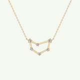 0.13 TCW Round Lab-Grown Diamond Capricorn Constellation Necklace