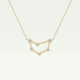 0.13 TCW Round Lab-Grown Diamond Capricorn Constellation Necklace