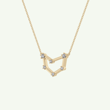 0.13 TCW Round Lab-Grown Diamond Capricorn Constellation Necklace