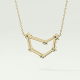 0.13 TCW Round Lab-Grown Diamond Capricorn Constellation Necklace