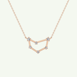 0.13 TCW Round Lab-Grown Diamond Capricorn Constellation Necklace
