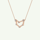 0.13 TCW Round Lab-Grown Diamond Capricorn Constellation Necklace
