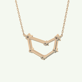 0.13 TCW Round Lab-Grown Diamond Capricorn Constellation Necklace