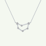 0.13 TCW Round Lab-Grown Diamond Capricorn Constellation Necklace
