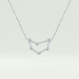 0.13 TCW Round Lab-Grown Diamond Capricorn Constellation Necklace