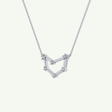 0.13 TCW Round Lab-Grown Diamond Capricorn Constellation Necklace