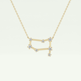 0.18 TCW Round Lab-Grown Diamond Gemini Constellation Necklace