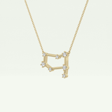 0.18 TCW Round Lab-Grown Diamond Gemini Constellation Necklace