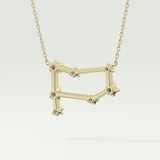 0.18 TCW Round Lab-Grown Diamond Gemini Constellation Necklace