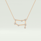 0.18 TCW Round Lab-Grown Diamond Gemini Constellation Necklace