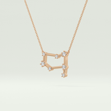 0.18 TCW Round Lab-Grown Diamond Gemini Constellation Necklace