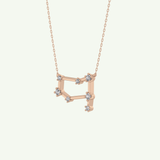 0.18 TCW Round Lab-Grown Diamond Gemini Constellation Necklace
