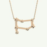 0.18 TCW Round Lab-Grown Diamond Gemini Constellation Necklace