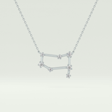 0.18 TCW Round Lab-Grown Diamond Gemini Constellation Necklace