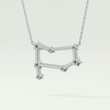 0.18 TCW Round Lab-Grown Diamond Gemini Constellation Necklace