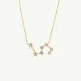 0.15 TCW Round Lab-Grown Diamond Scorpio Constellation Necklace