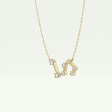 0.15 TCW Round Lab-Grown Diamond Scorpio Constellation Necklace