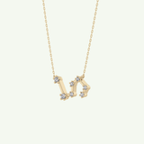 0.15 TCW Round Lab-Grown Diamond Scorpio Constellation Necklace