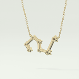 0.15 TCW Round Lab-Grown Diamond Scorpio Constellation Necklace