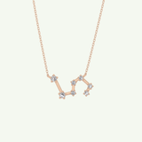 0.15 TCW Round Lab-Grown Diamond Scorpio Constellation Necklace
