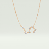 0.15 TCW Round Lab-Grown Diamond Scorpio Constellation Necklace