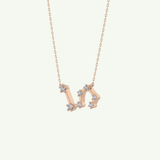 0.15 TCW Round Lab-Grown Diamond Scorpio Constellation Necklace