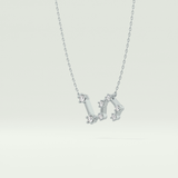 0.15 TCW Round Lab-Grown Diamond Scorpio Constellation Necklace