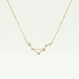 0.078 TCW Round Lab-Grown Diamond Libra Constellation Necklace