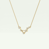 0.078 TCW Round Lab-Grown Diamond Libra Constellation Necklace