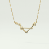 0.078 TCW Round Lab-Grown Diamond Libra Constellation Necklace