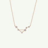 0.078 TCW Round Lab-Grown Diamond Libra Constellation Necklace