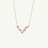 0.078 TCW Round Lab-Grown Diamond Libra Constellation Necklace