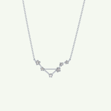 0.078 TCW Round Lab-Grown Diamond Libra Constellation Necklace