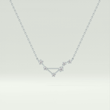 0.078 TCW Round Lab-Grown Diamond Libra Constellation Necklace