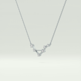 0.078 TCW Round Lab-Grown Diamond Libra Constellation Necklace