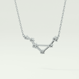 0.078 TCW Round Lab-Grown Diamond Libra Constellation Necklace