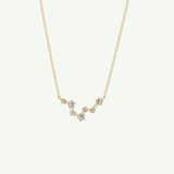 0.103 TCW Round Lab-Grown Diamond Pisces Constellation Necklace