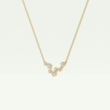 0.103 TCW Round Lab-Grown Diamond Pisces Constellation Necklace