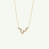 0.103 TCW Round Lab-Grown Diamond Pisces Constellation Necklace