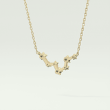 0.103 TCW Round Lab-Grown Diamond Pisces Constellation Necklace