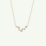 0.103 TCW Round Lab-Grown Diamond Pisces Constellation Necklace