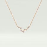 0.103 TCW Round Lab-Grown Diamond Pisces Constellation Necklace