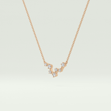 0.103 TCW Round Lab-Grown Diamond Pisces Constellation Necklace