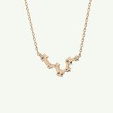 0.103 TCW Round Lab-Grown Diamond Pisces Constellation Necklace