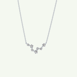 0.103 TCW Round Lab-Grown Diamond Pisces Constellation Necklace