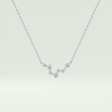 0.103 TCW Round Lab-Grown Diamond Pisces Constellation Necklace