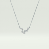 0.103 TCW Round Lab-Grown Diamond Pisces Constellation Necklace