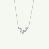 0.103 TCW Round Lab-Grown Diamond Pisces Constellation Necklace