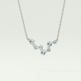 0.103 TCW Round Lab-Grown Diamond Pisces Constellation Necklace